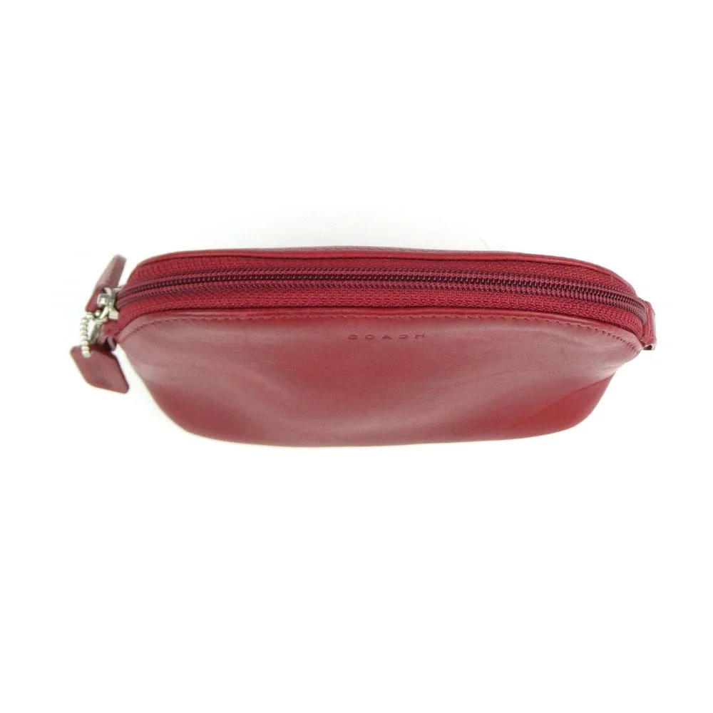 Coach red leather